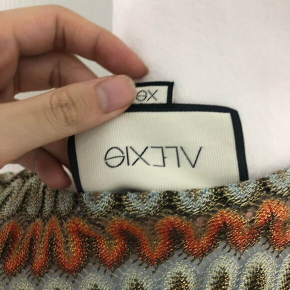 Alexis Geniste Fringe Kimono Maxi Dress Belted Sz XS - Picture 7 of 10